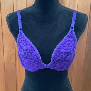 Warner's Vibrant Purple Lace Bra